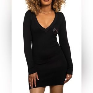 NWT New With Tags DEFECTIVE Affliction Petrol Stop Sweater Dress - SMALL HOLE
